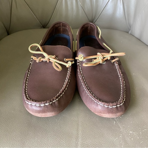 Sperry Hamilton 1 Eye Drivers Shoes Brown Leather STS10625 Men’s Size 12 - Picture 2 of 8